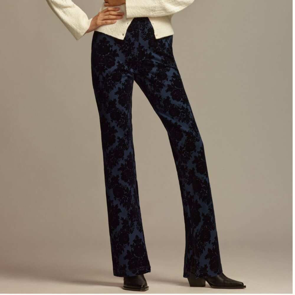 Anthropologie Floral Ponte Full Length